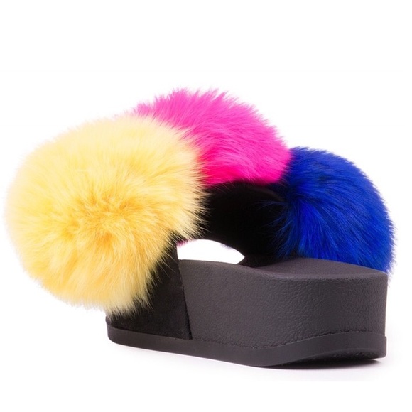 JEFFREY CAMPBELL “EDIE POM” platform slippers - Picture 5 of 8